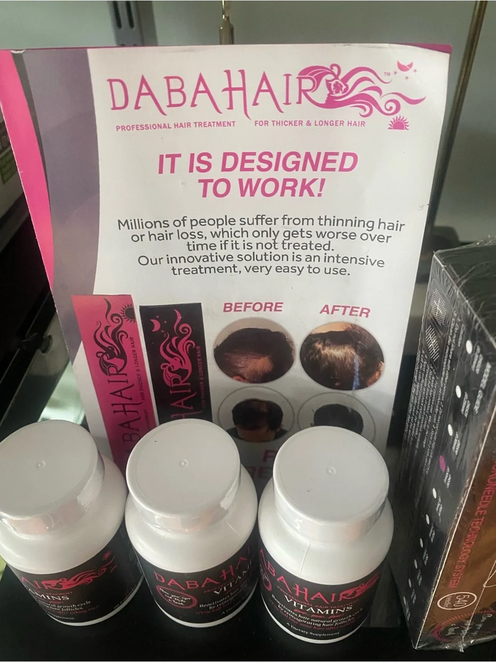 Pink Hair Treatment Serum & Vitamin Set